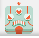 The Angry Bot shown in the Bot Box.