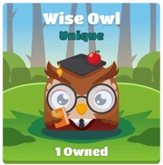 Wise Owl displayed in Blooket