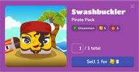 Swashbuckler in the Blook Menu