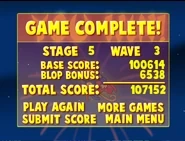 Marcador de juego completado