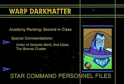 Warp Darkmatter's Star Command personnel file