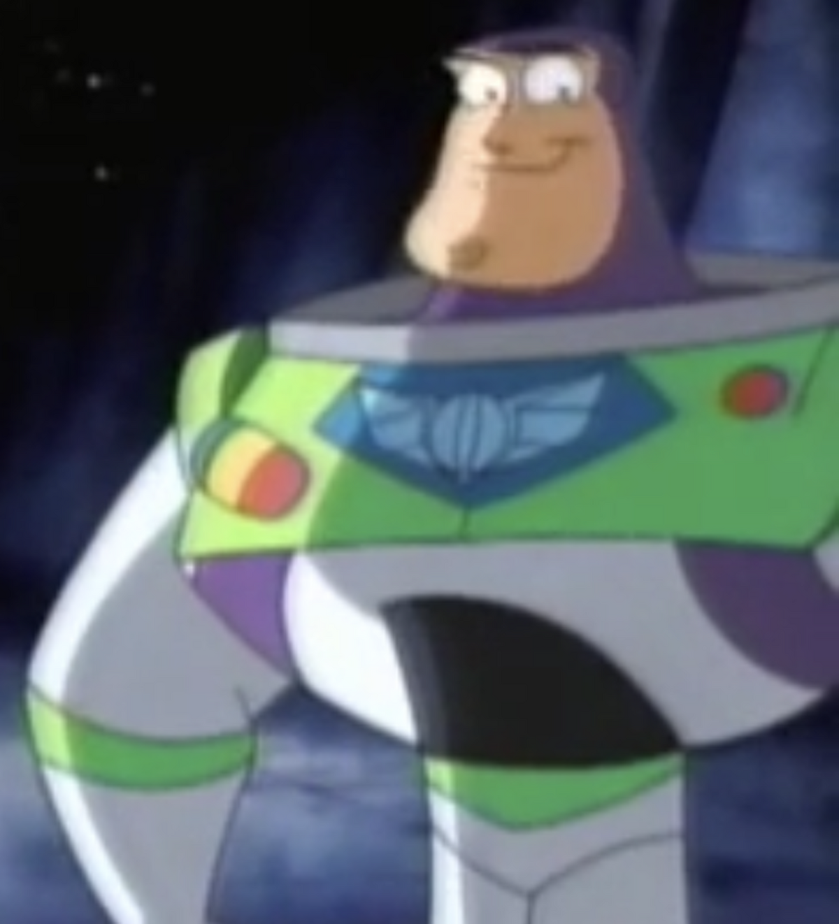 Buzz lightyear out of suit shop