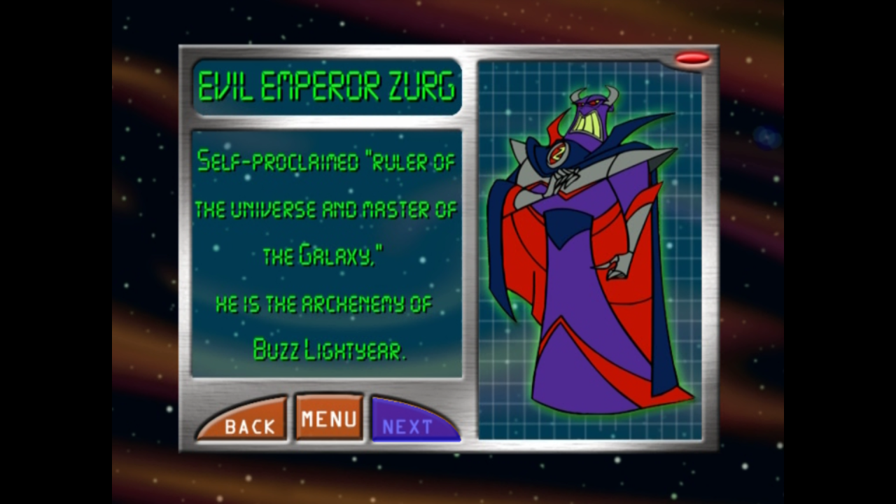 Zurg in Toy Story 2 - Fonts In Use