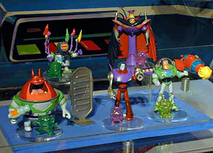 Head Buttin' Action Booster, Exploding Action XR, Warp Darkmatter, Evil Emperor Zurg, Battle Blastin' Buzz.