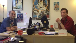  (left) and  (right), a duo of writers who have collaborated on several series throughout the years.