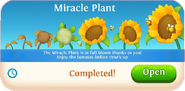 Miracle Plant event completed tab