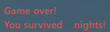 The message shown in the chat when everyone in the lobby died