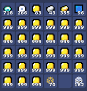 The UI shown to a player when the open their Moonstone Chest, not showing the inventory.