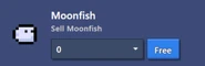 The UI for selling the moonfish