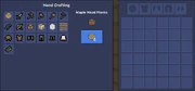 The inventory and hand-crafting menu as of now