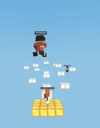 The map viewed from the gold platform (the start of the parkour)