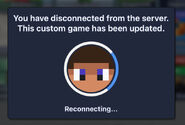 The message shown after the owner of a lobby updates their game.