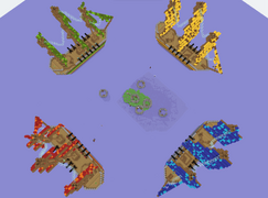 Treasure Island Pirates Map Spawn Block Locations - Dirty Flea Sack map image