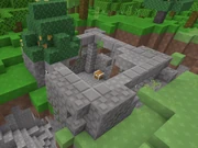An underground ruin that has generated above ground