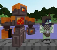 Magma Golem (left in picture) with a Draugr Huntress (right)