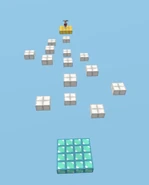 The map viewed from the diamond platform (the end of the parkour)