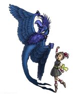 Art of Kluke and Phoenix from Blue Dragon