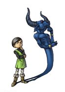 Art of Jiro and Minotaur from Blue Dragon