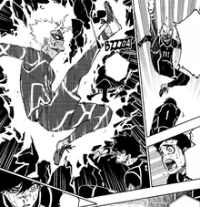 Ego electrocutes Shido before he can further injure Rin