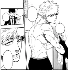 Kunigami's shirt flies at Isagi (c2)