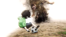Bachira playing with the monster