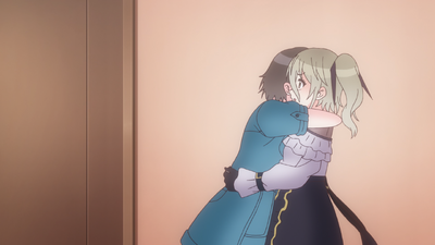 Hiori and Niina hugging