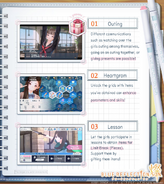 [Interaction][12] Blue Reflection Sun Secret Notebooks Revealed! This time, the page is summarized about "Interaction". You can strengthen your parameters and skills in Heartgram, and get limit-breaking items in Lesson! Watch over the girls' outings with each other and give them gifts....... You may see a new side of the girls if you weave a bond with them!