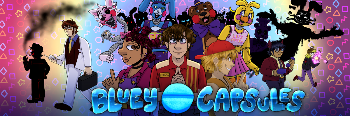 All of my BlueyCapsules designs I've made :D characters in