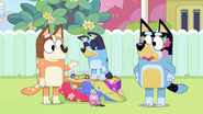 Chilli intervenes, holding Bluey to her promise.