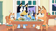 The Heeler Family at dinner.