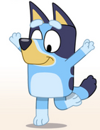 Bluey dancing in the intro