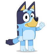 Bluey waving