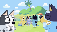 Bandit, Pat, and Stripe discuss the offer...