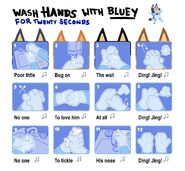 Merchandise released due to COVID-19, encouraging people to wash to the tune of the bug song.
