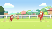 A flashback to Rusty, Dusty and Digger playing cricket