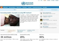 World Health Organization screenshot