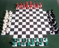 Four-Handed Chess Set