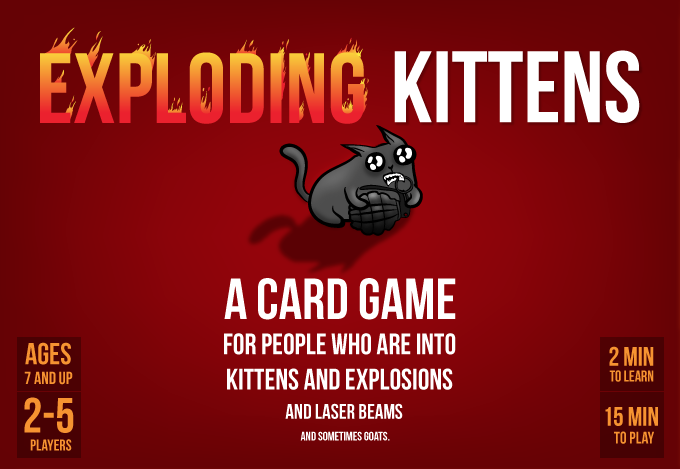 Card Game, 2016 This is The First Expansion of Exploding Kittens Imploding Kittens for sale online 