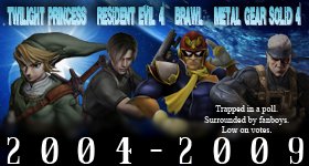 The Legend of Zelda: Twilight Princess vs Resident Evil 4 vs Super Smash  Bros. Brawl vs Metal Gear Solid 4 2009 | Board 8 Wiki | Fandom