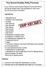 A cause de la plainte de Mr Krabs cette recette sera en anglais.