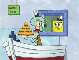 Un plato lleno de Cangreburger.