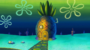 A la casa de Bob Esponja le falta una de las ventanas en "Seguros de Vida".