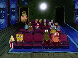 Bob Esponja y Plankton en el cine.