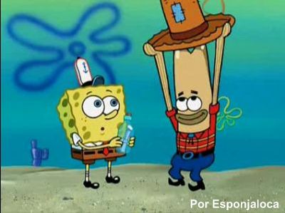 bob esponja con sombrero