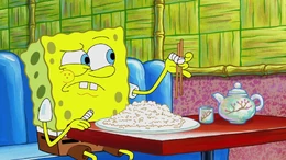 Bob Esponja con los pulgares lesionados