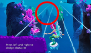 La casa de Bob Esponja en el fondo de un juego de Winx Club en Nick.com.