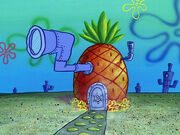 A la casa de Bob Esponja le falta una de las ventanas en "Pesca de Medusas".