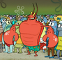 Larry Langosta también en Bob Esponja (Temps. 6-8).