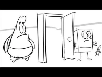 bob esponja comiendo palomitas