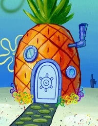 La puerta de entrada de Bob Esponja no suele ser tan grande.